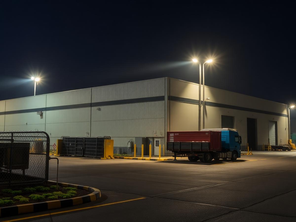 Perímetro industrial protegido